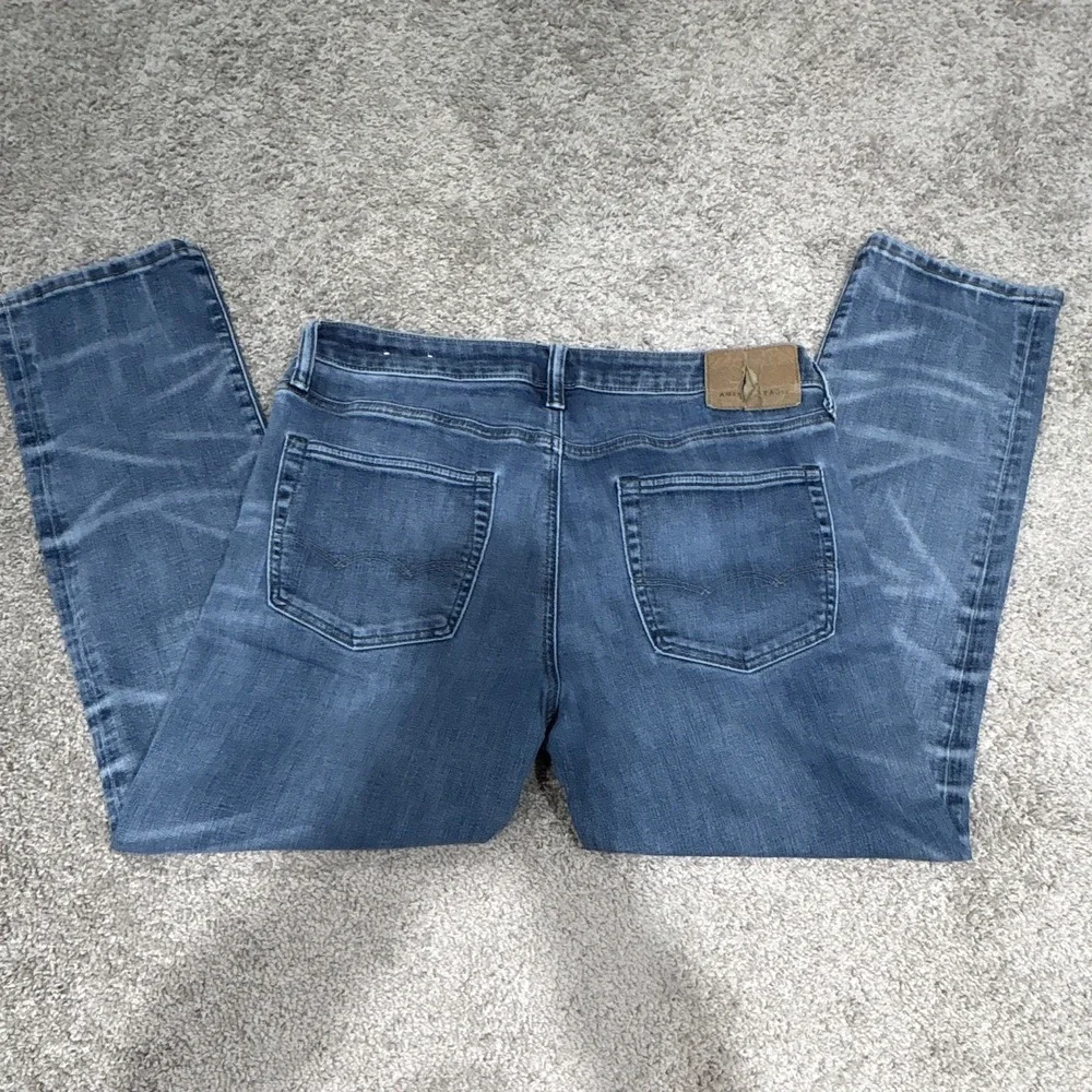 American Eagle Outfitters Slim Straight Airflex+ Blue Denim Jeans Medium Wash
